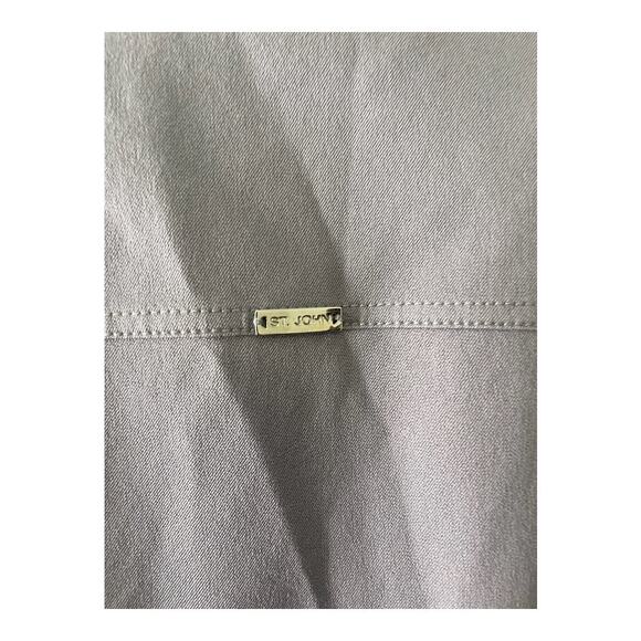 St. John Sport Button Front Jacket Stretch Long Sleeve Collared Gray Size Small - Picture 13 of 13